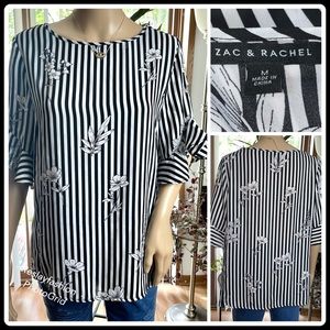 ☀️Zac & Rachel Black and White MultiColor Top